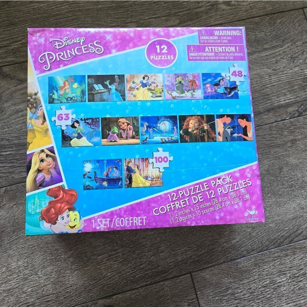Disney princess 12 pack puzzle set